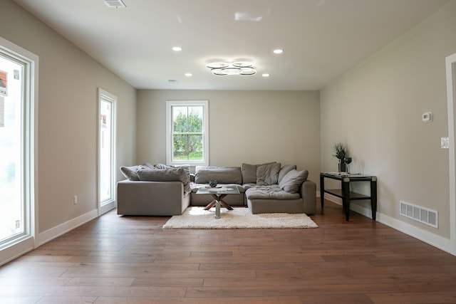 278 W Saint Clair St, Romeo, MI 48065 - living area with recessed lighting, wood finished floors, and baseboards