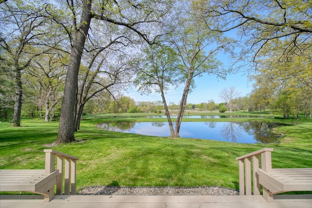 216 Wickenham Dr, Spring Arbor, MI 49283 - view of grassy yard with a water view