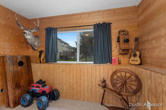 8485 E Center Park Dr SW Unit 18, Byron Center, MI 49315 - sitting room with carpet floors and wood walls
