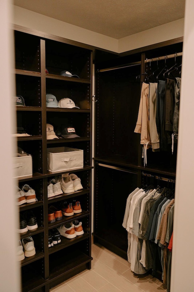 view of walk in closet