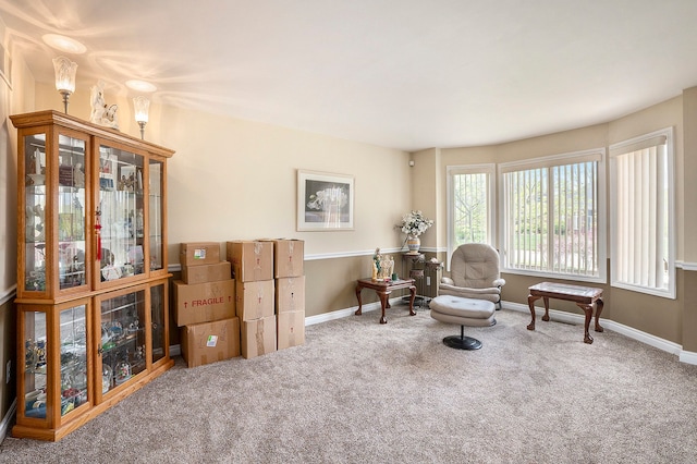 55796 Caesars Dr, Shelby Twp, MI 48315 - living area featuring carpet and baseboards