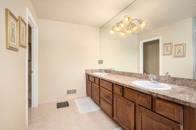 55796 Caesars Dr, Shelby Twp, MI 48315 - full bath featuring toilet, double vanity, tile patterned floors, and baseboards