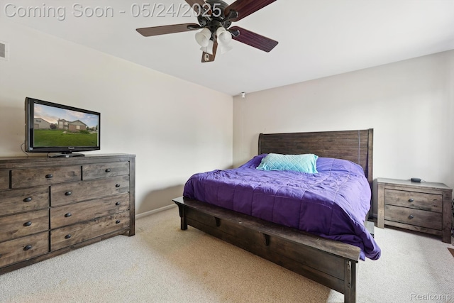 7366 Meadow Ln, Ypsilanti, MI 48197 - bedroom with light carpet and ceiling fan