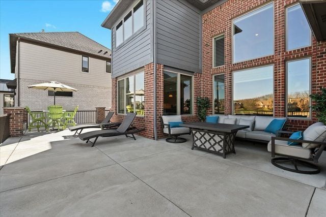 8353 Pier Point Ct, South Lyon, MI 48178 - view of patio with outdoor lounge area