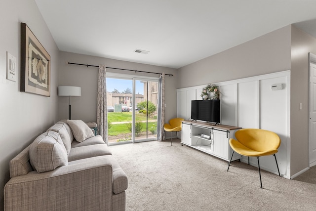 view of carpeted living room
