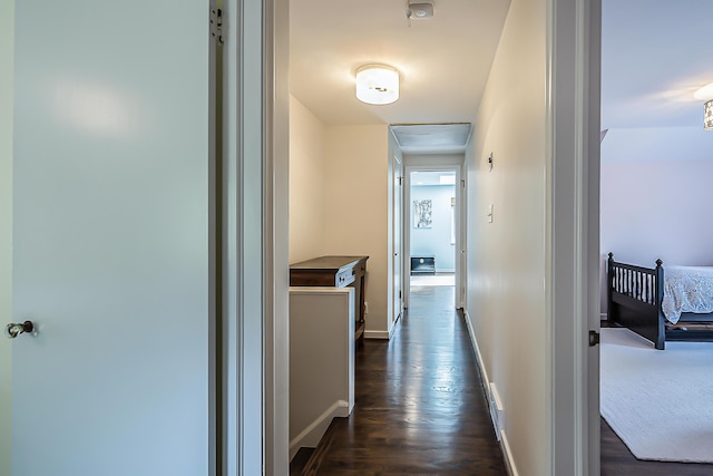 2124 Brockman Blvd, Ann Arbor, MI 48104 - corridor with dark wood-style floors and baseboards