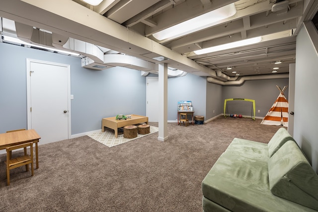 2124 Brockman Blvd, Ann Arbor, MI 48104 - finished below grade area featuring carpet flooring and baseboards