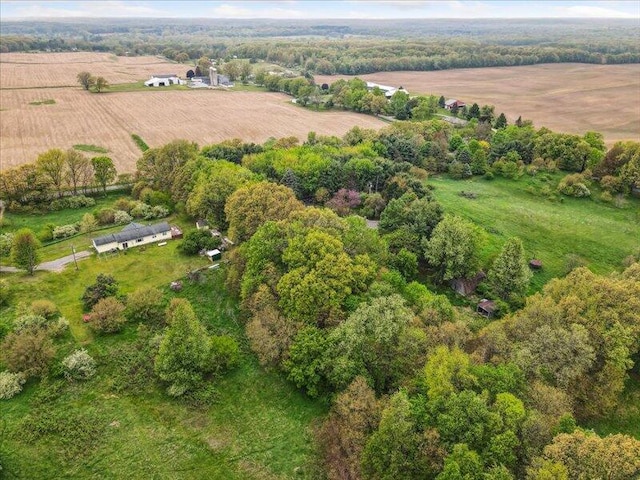 aerial overview of property's location with rural landscape