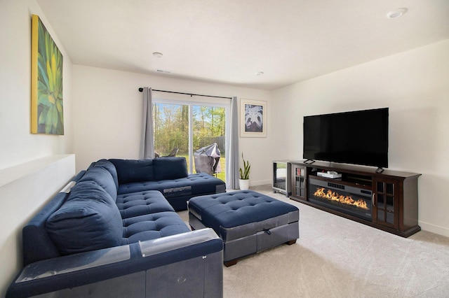 25808 Forest Ln, Mattawan, MI 49071 - carpeted living area featuring baseboards