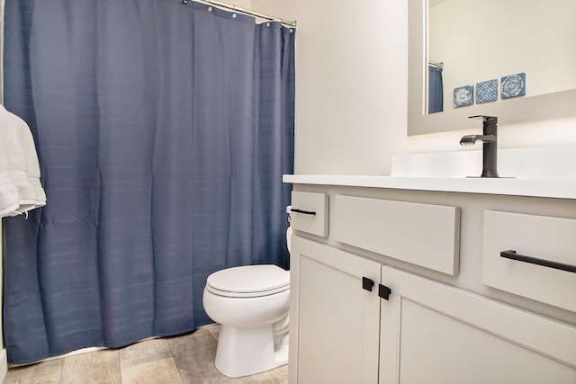 25808 Forest Ln, Mattawan, MI 49071 - full bath featuring toilet, wood finished floors, and vanity