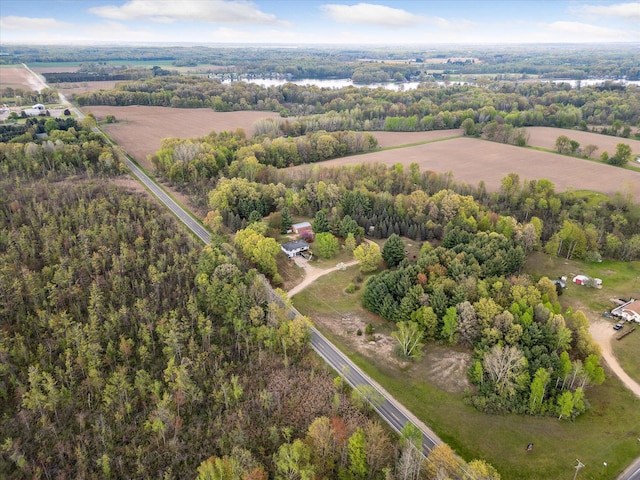 aerial overview of property's location with rural landscape