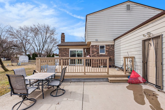 4810 Benjamin Dr, Sterling Heights, MI 48310 - view of patio / terrace featuring outdoor dining space and a wooden deck