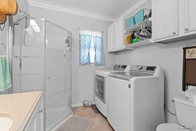 4730 Occidental Hwy, Adrian, MI 49221 - laundry room featuring washer and dryer and light tile patterned floors