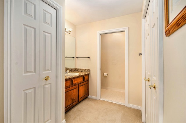 2200 Clearwood, Shelby Twp, MI 48316 - bathroom featuring vanity and baseboards
