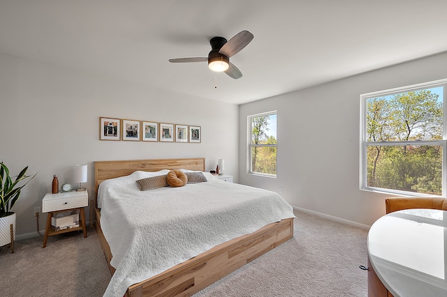 346 Quartz Way, White Lake, MI 48386 - carpeted bedroom with baseboards and ceiling fan