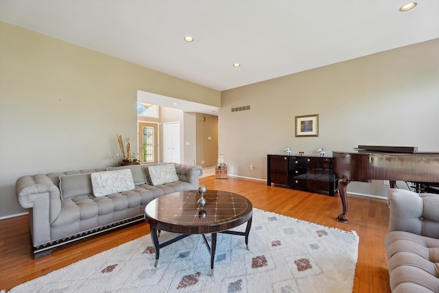7039 Timberview Trl, West Bloomfield, MI 48322 - living room with wood finished floors, recessed lighting, and baseboards