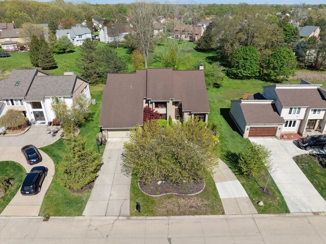 7039 Timberview Trl, West Bloomfield, MI 48322 - aerial view of residential area