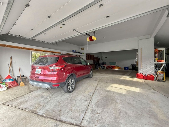 garage featuring a garage door opener