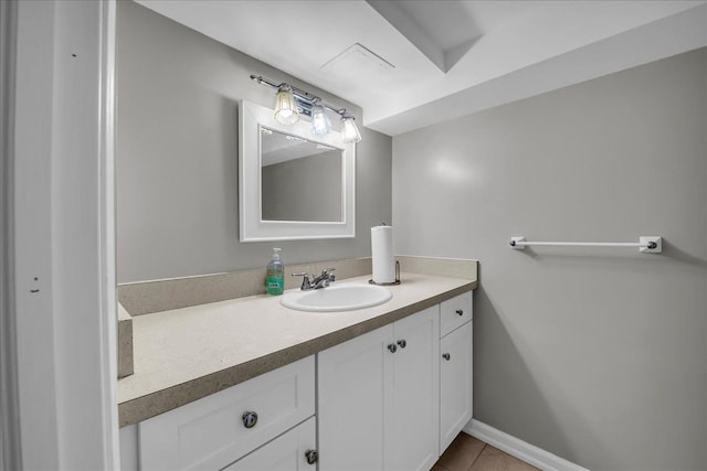 32630 Jefferson Ave, Saint Clair Shores, MI 48082 - bathroom with vanity, tile patterned floors, and baseboards