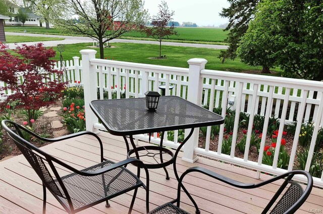 9642 Fike Rd, Blissfield, MI 49228 - wooden terrace with a yard