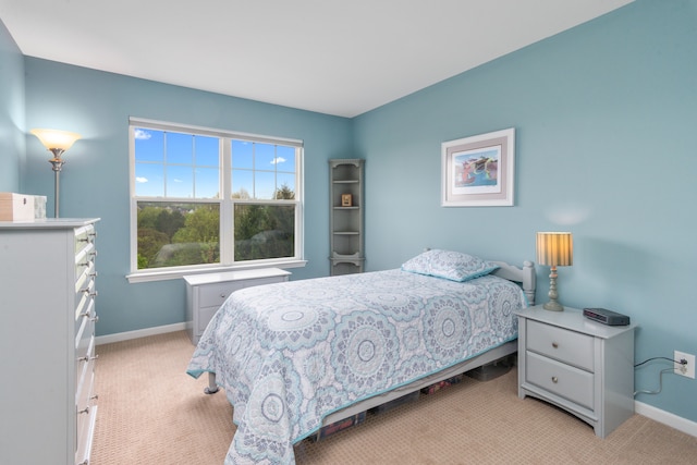 244 Wright St Unit 77, Wixom, MI 48393 - bedroom featuring baseboards and light carpet