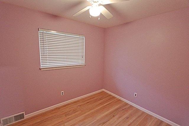 9963 Arnold, Redford, MI 48239 - spare room with a ceiling fan, light wood-style floors, and baseboards