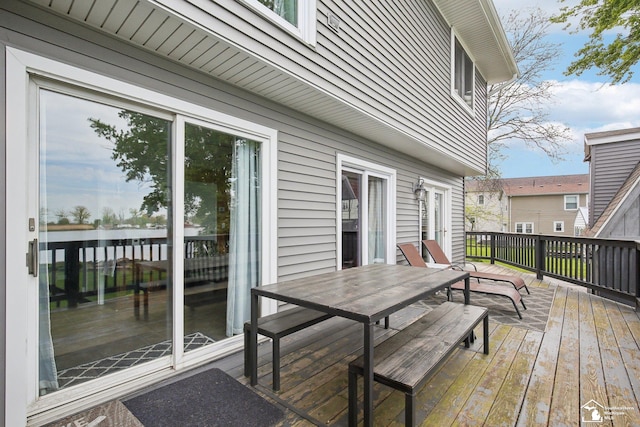 3131 Morin Point St, Erie, MI 48133 - wooden deck featuring outdoor dining space