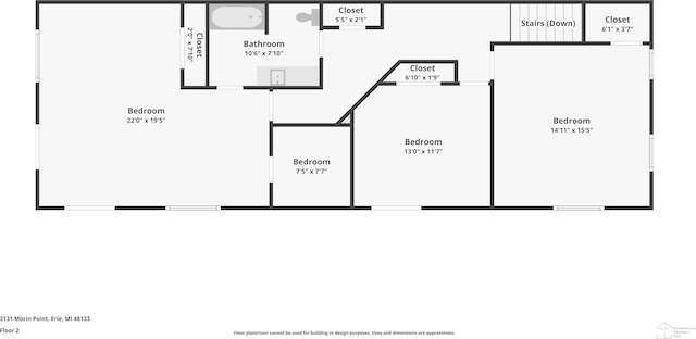 3131 Morin Point St, Erie, MI 48133 - floor plan / room layout