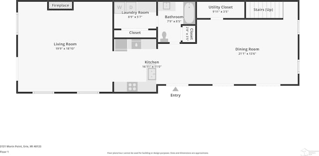 3131 Morin Point St, Erie, MI 48133 - floor plan / room layout