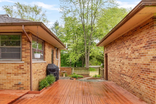 1066 Knight Rd, Ann Arbor, MI 48103 - wooden terrace featuring grilling area