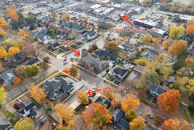 229 E Commerce St Unit 1, Milford, MI 48381 - aerial view of property's location featuring industrial structures