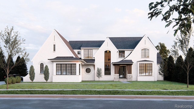22933 Bristol Ct, Bingham Farms, MI 48025 - french provincial home with a front lawn