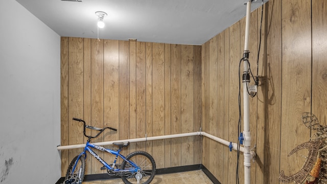 detailed view of wooden walls