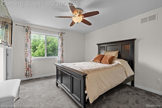 24516 Cavendish Ave E, Novi, MI 48375 - carpeted bedroom with baseboards and ceiling fan