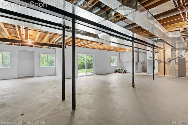24516 Cavendish Ave E, Novi, MI 48375 - below grade area featuring plenty of natural light and heating unit
