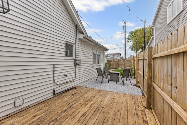 22432 Maple St, Saint Clair Shores, MI 48081 - wooden terrace with a fenced backyard