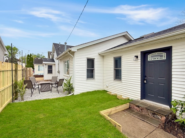 22432 Maple St, Saint Clair Shores, MI 48081 - property entrance featuring a patio and roof with shingles
