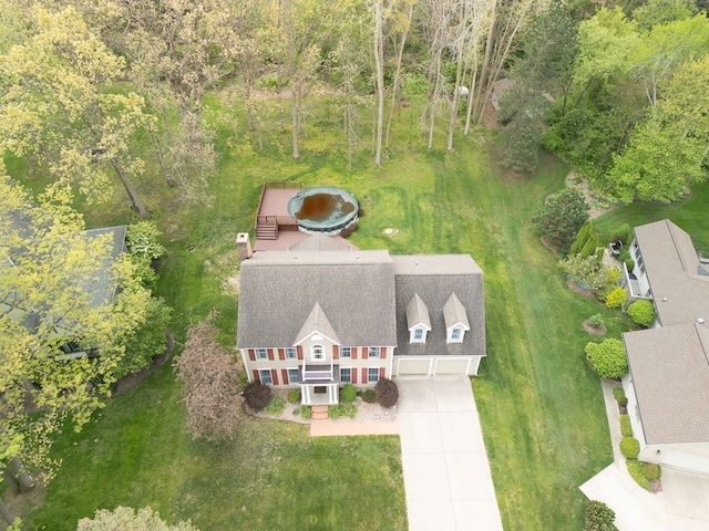 aerial view of property and surrounding area