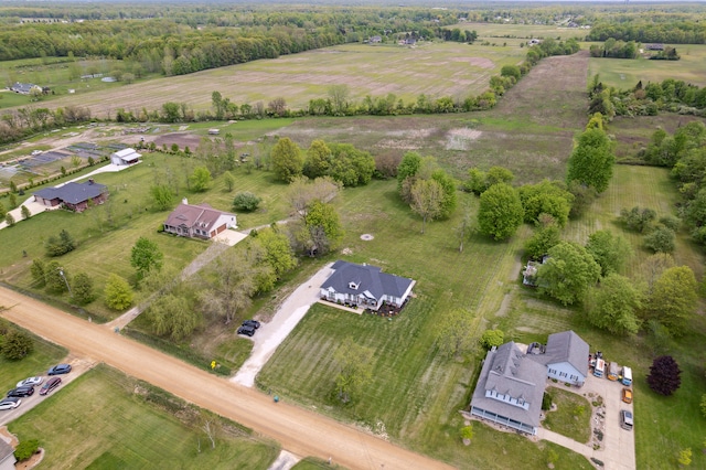 aerial overview of property's location with rural landscape
