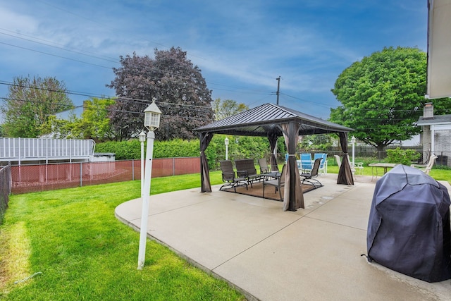 12848 E 14 Mile Rd, Warren, MI 48088 - view of patio / terrace with a gazebo