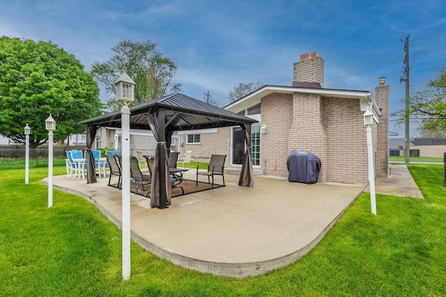 12848 E 14 Mile Rd, Warren, MI 48088 - view of patio / terrace with a gazebo and area for grilling