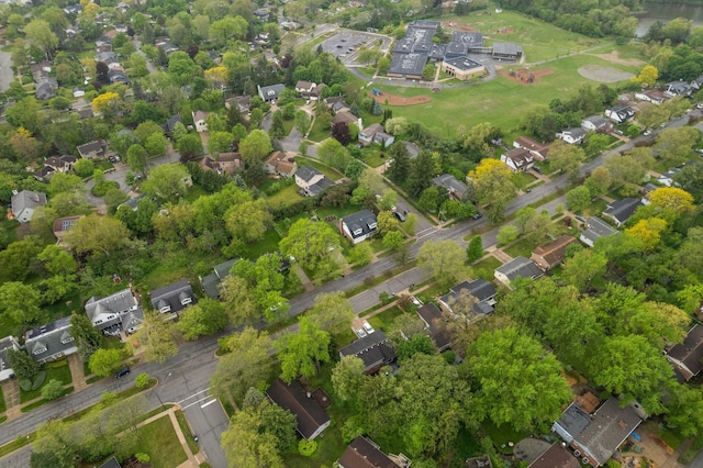 aerial perspective of suburban area