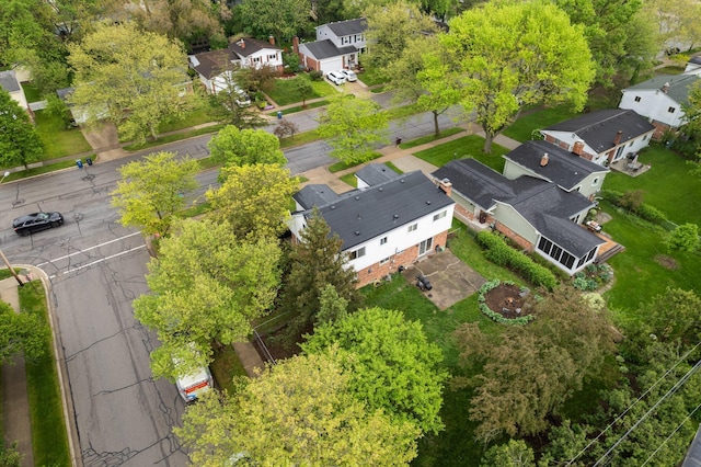 aerial view of residential area