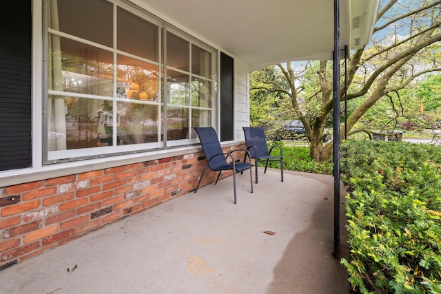 view of patio / terrace with a porch