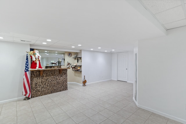 14190 Elmhurst Dr, Sterling Heights, MI 48313 - interior space with recessed lighting, baseboards, and light tile patterned floors