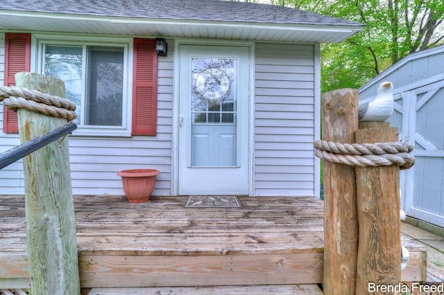2551 Mayo Dr, Fremont, MI 49412 - view of wooden deck