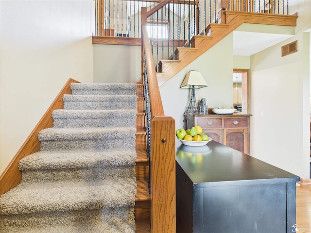 5015 Piehl Rd, Ottawa Lake, MI 49267 - staircase with wood finished floors