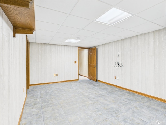 5015 Piehl Rd, Ottawa Lake, MI 49267 - finished basement with a drop ceiling and baseboards