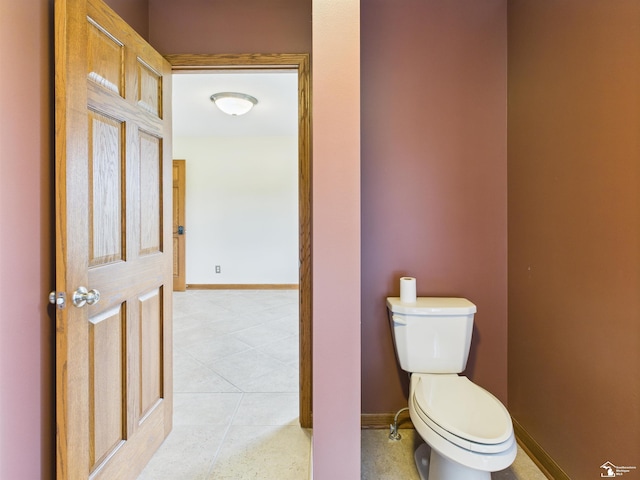 5015 Piehl Rd, Ottawa Lake, MI 49267 - bathroom with toilet and tile patterned flooring