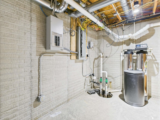 5015 Piehl Rd, Ottawa Lake, MI 49267 - unfinished below grade area with a water softener and electric panel